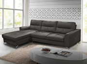 Vida Living Tanaro Grey Leather Corner Group Sofa | Sofas Shop