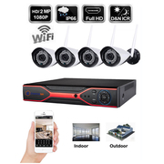 Refurbished 1080P 4 CH Wireless CCTV IP Camera Security HDMI DVR NVR S