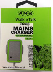 Iphone 5/6 Mains Charger Rapid Charging 2.1A