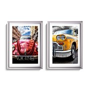 Front Headlight of Vintage Car Print Wall Art