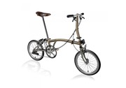 BROMPTON STEEL/TITANIUM S2E FOLDING BIKE WITH FRONT CARRIER BLOCK