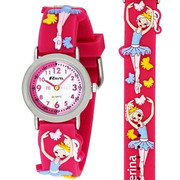 Ravel 3D Ballerina Children Girl Analogue Strap Watch