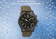 Accurist Mens Green Fabric Strap Chronograph Watch