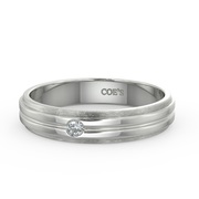 Buy Fraser - Mens Diamond Set Wedding Band with Platinum
