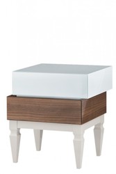 Whitney High Gloss Aqua Bedside Table Nightstand