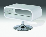 Mork White High Gloss TV Stand 80cm