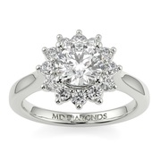 Round Halo Diamond Engagement Ring