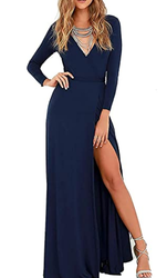 Vivicastle Women's USA Long Sleeve Tulip Long Maxi Dress