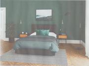 BENSON BROWN LEATHER DOUBLE BED