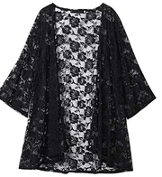 Women's Lace Kimono Cardigan Flowy Boho Beach Open