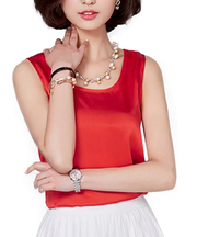Ladies Silk Feel Camisole Vest Top Cami Tank Summer Casual Sleeveless 