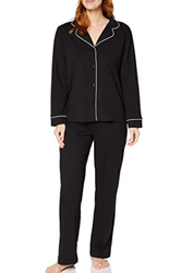 Iris & Lilly Women's Long Sleeve Cotton Pyjama Set