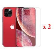 Clear Soft TPU Gel Protective Case For IPhone 12 Mini (5.4) x 2pack