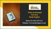 Print on Demand Services - 01132874724