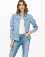 ONLY Women's Onlrock It Life DNM Ls Shirt Noos