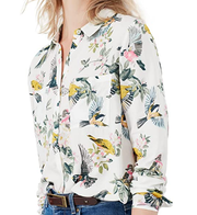 Joules Womens Elvina Button Through Blouse with Patch Pockets