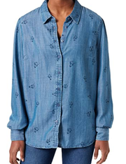 Mustang Women's Emma Denim AOP Blouse