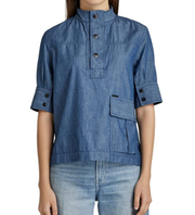 G-STAR RAW Women's Worker Pkt Shirt Ss Blouse