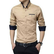 Long Sleeve Cotton Casual Shirt for Men