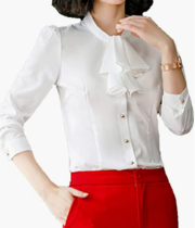 Long Sleeve Chiffon Shirt  Shirt Slim Shirt1102