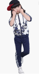 Kids Girls Tracksuit Floral Print1102