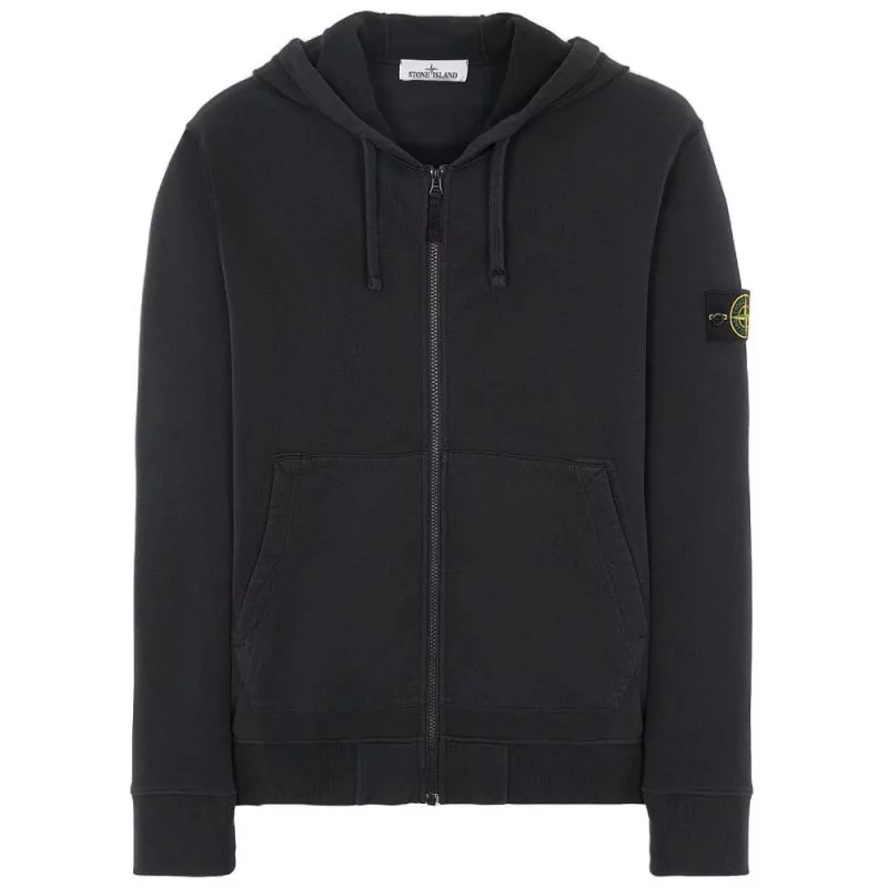 Stone Island | Full Zip Hoodie| Black - Michaelchell UK