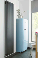 LUX Flat Panel Anthracite Vertical Designer Radiator - Multiple Sizes 