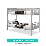 Metal Bunk Bed With Mattresses