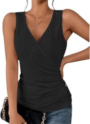 Wrap V Neck Slim Fit Tank Top231016