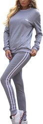 Tracksuit Set Long Sleeve Stripe Sweatshirt Hoodies+Pants231118