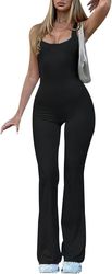 Jumpsuit Playsuit for Women Sexy Sqaure Neck Flared Pants231209