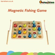 Lil' Fisherman's Magnetic Fishing Game - Interactive Wooden Toy for Ki