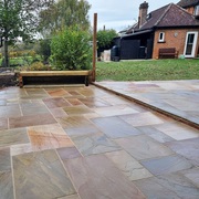 Rippon Buff Indian Sandstone Paving Slabs – 22mm Calibrated for Stunni