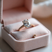 1.50ct Oval U Prong Setting Lab Grown Diamond Engagement Rings.