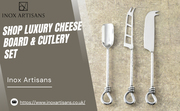 Shop Luxury Cheese Board & Cutlery Set by Inox Artisans
