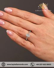 Emerald Cut Engagement Rings with Soft Bubble Accents