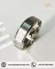 Wedding Bands for Him – 6mm Matt Bevelled Edge Ring