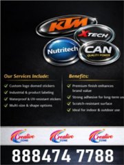 Premium 3D Domed Stickers Printing at Best Price  Metal and Acrylic 