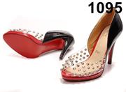 low price Great Christian Louboutin Black Leather Pumps 